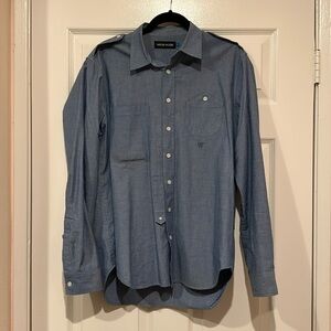 Wood Wood blue button up shirt // Size medium